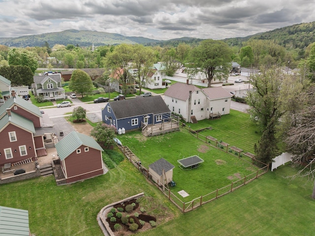 14 Butler St, Waterbury, VT 05676 - aerial perspective of suburban area featuring a mountain backdrop