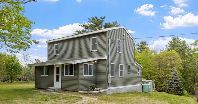 374 S Barnstead Rd, Barnstead, NH 03225 - back of house featuring a lawn
