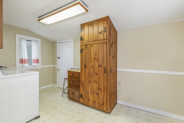 33 Tanner St, Concord, NH 03303 - laundry area with washer / clothes dryer, cabinet space, and light floors