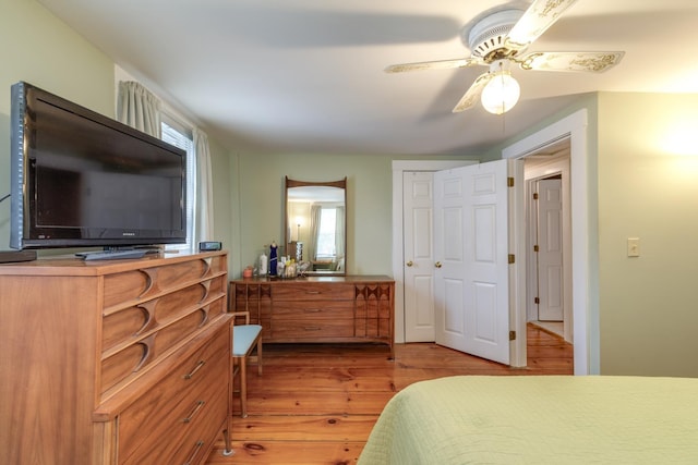 33 Tanner St, Concord, NH 03303 - bedroom featuring wood finished floors, ceiling fan, and a closet