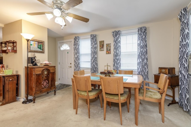 33 Tanner St, Concord, NH 03303 - dining room with light colored carpet and ceiling fan