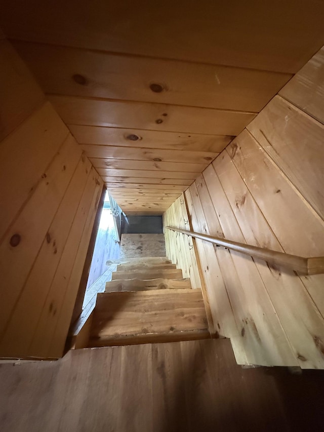 9 Spruce Rd, Middleton, NH 03887 - stairway with wooden ceiling