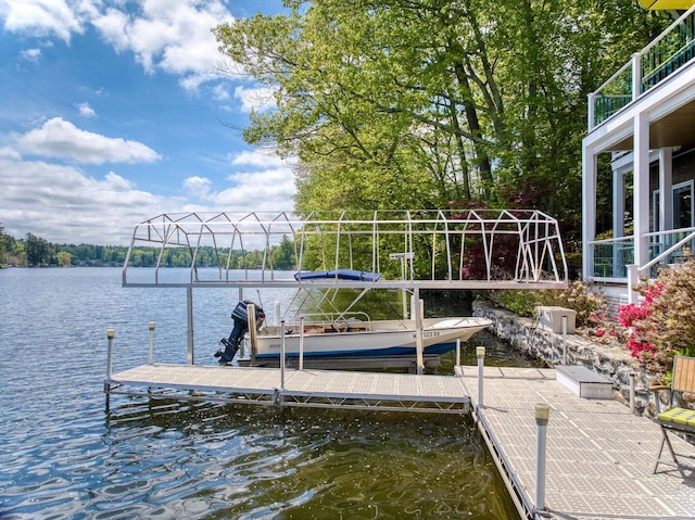 25 N Shore Rd, Windham, NH 03087 - dock area with a water view and boat lift