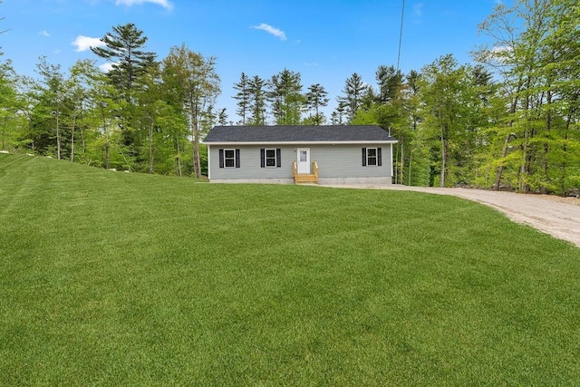 2047 Lovell Lake Rd, Wakefield, NH 03872 - view of front of home with a front yard and driveway