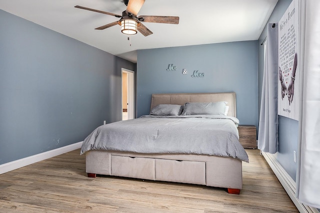 105 Fall Mill Rd, York, ME 03909 - bedroom with wood finished floors, baseboards, and ceiling fan