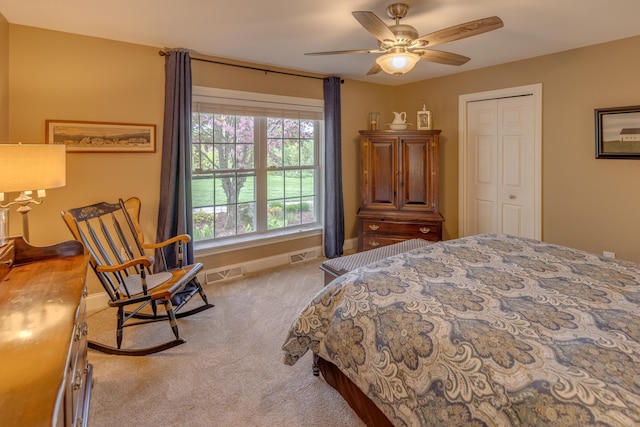 104 Champagne Cir, Campton, NH 03223 - carpeted bedroom featuring baseboards and a ceiling fan