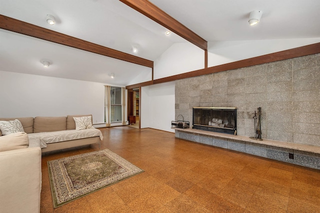 25 Wendover Way, Bedford, NH 03110 - living area featuring tile patterned floors and a tiled fireplace