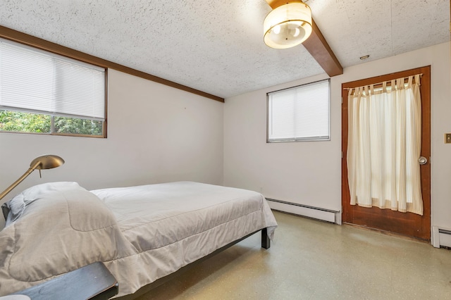 25 Wendover Way, Bedford, NH 03110 - bedroom with a baseboard heating unit and a textured ceiling