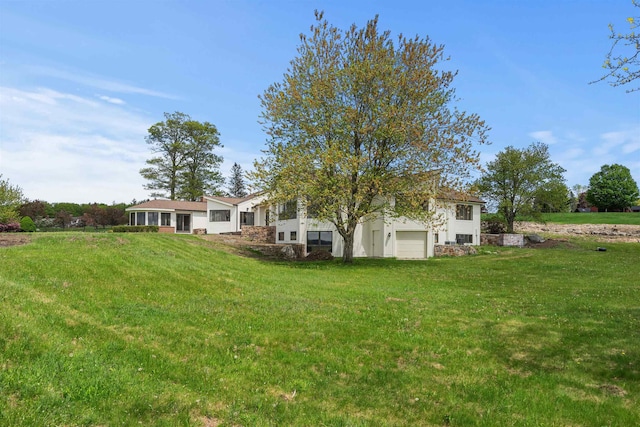 43 Sterling Pl, Bow, NH 03304 - view of green lawn with a garage