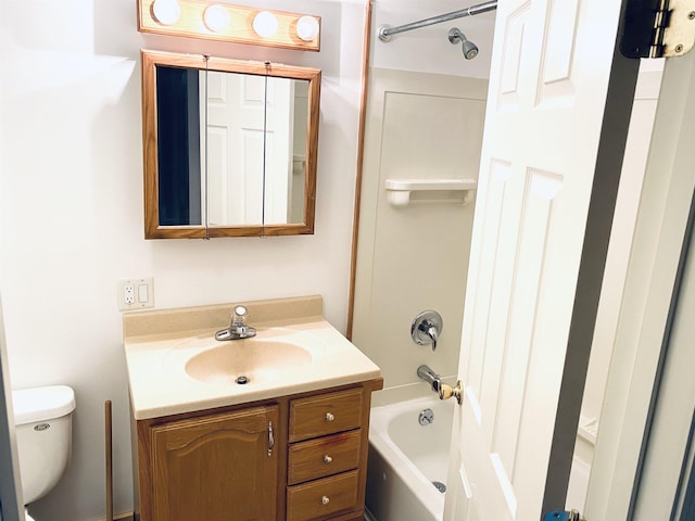 32 Henry Taylor St, Salem, NH 03079 - bathroom featuring toilet, vanity, and shower / bathtub combination