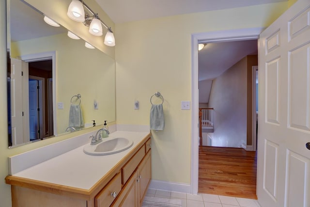 155 Middle Rd, Brentwood, NH 03833 - bathroom featuring tile patterned flooring, baseboards, and vanity