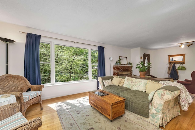 37 Port Wedeln Rd, Wolfeboro, NH 03894 - living room with hardwood / wood-style floors and a fireplace