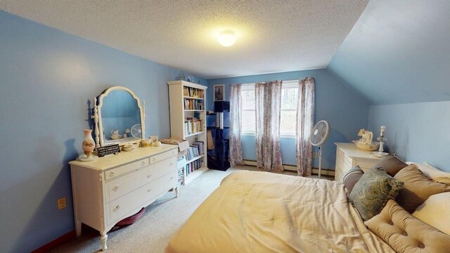 1862 Hooksett Rd, Hooksett, NH 03106 - carpeted bedroom with vaulted ceiling and a textured ceiling