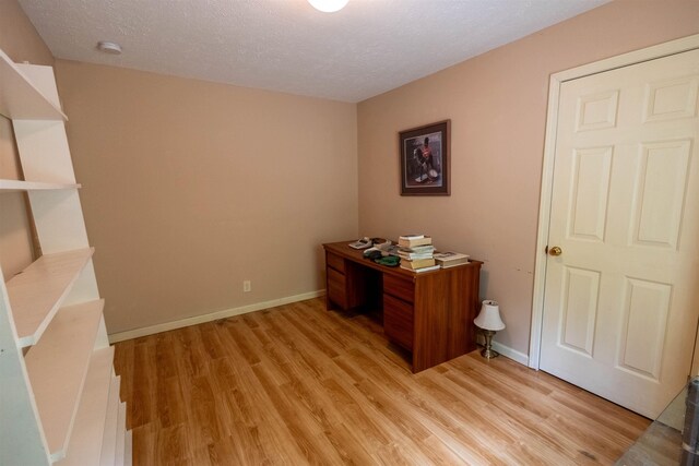 11 Henry Dr, Effingham, NH 03882 - office with light wood-style flooring, a textured ceiling, and baseboards
