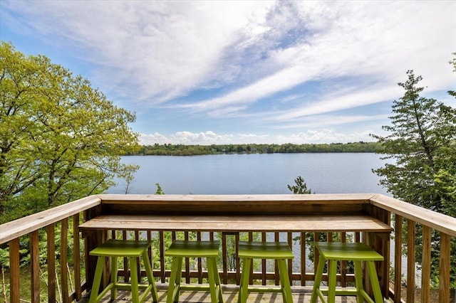 235 Pleasant View Dr, North Hero, VT 05474 - wooden terrace with a water view
