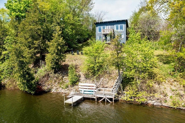 235 Pleasant View Dr, North Hero, VT 05474 - dock area featuring a balcony and a water view