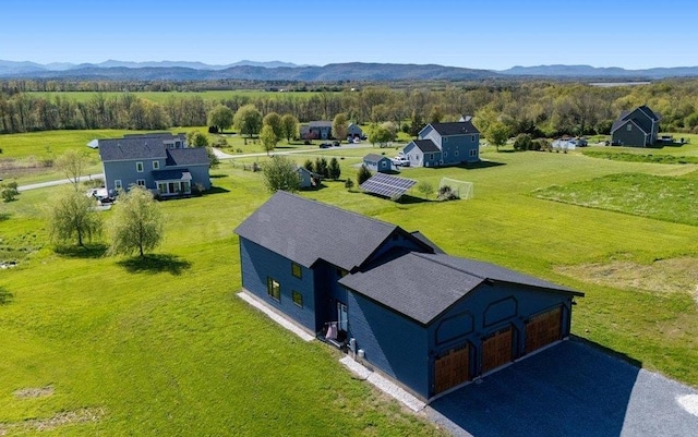 64 Atkins Farm Rd, Ferrisburgh, VT 05456 - view from above of property with a mountainous background