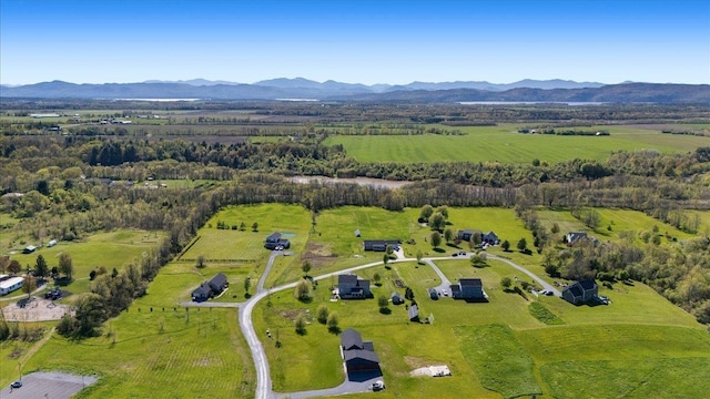 64 Atkins Farm Rd, Ferrisburgh, VT 05456 - aerial view of property's location with mountains and rural landscape
