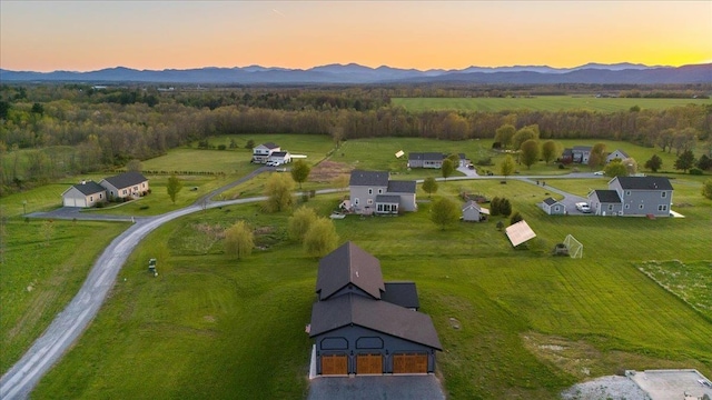 64 Atkins Farm Rd, Ferrisburgh, VT 05456 - overview of rural landscape featuring mountains