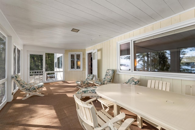 74 Keewaydin Rd, Wolfeboro, NH 03894 - sunroom / solarium featuring outdoor dining area