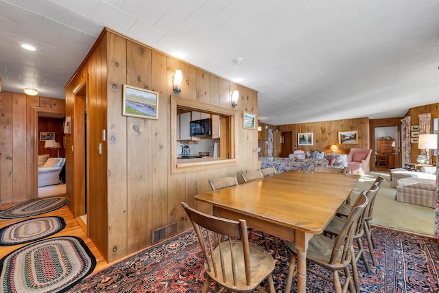 74 Keewaydin Rd, Wolfeboro, NH 03894 - dining room with wooden walls