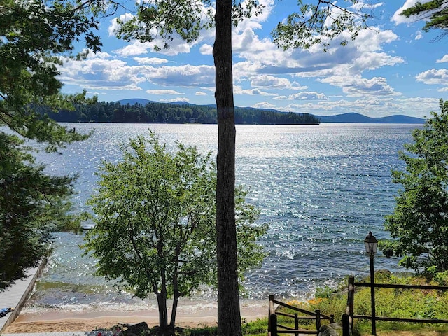 74 Keewaydin Rd, Wolfeboro, NH 03894 - water view featuring mountains