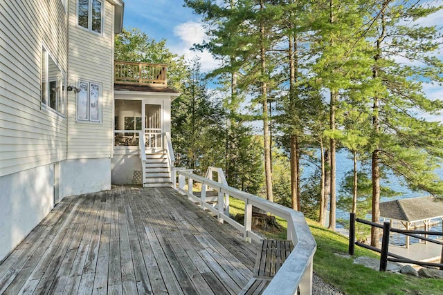 74 Keewaydin Rd, Wolfeboro, NH 03894 - deck with a water view