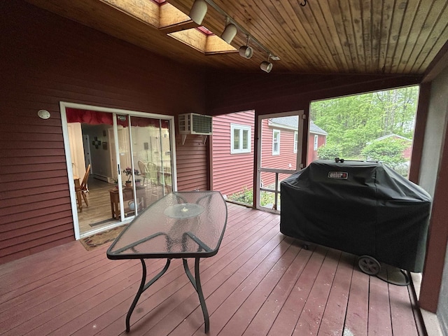 7 Juniper Ridge Rd, Exeter, NH 03833 - deck with a grill and an AC wall unit