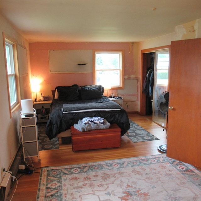 70 Forest Park Dr, Nashua, NH 03060 - bedroom with multiple windows, wood finished floors, and a closet
