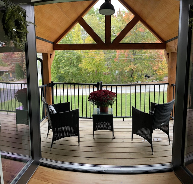 885 N St, Wells, VT 05774 - wooden deck featuring a lawn