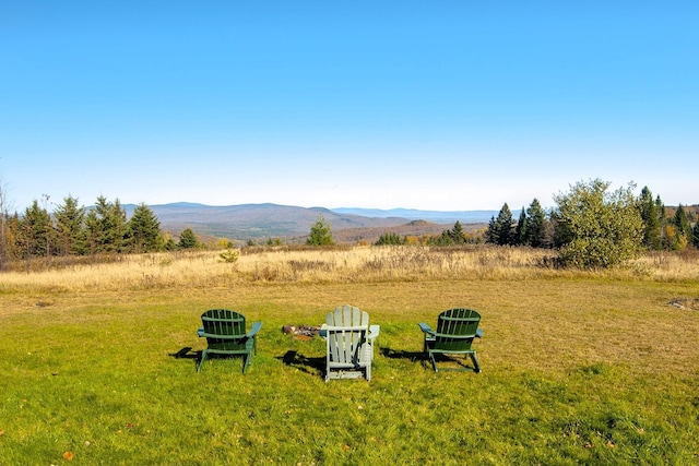 360 Coles Rd, Westmore, VT 05860 - view of green lawn featuring a mountain view