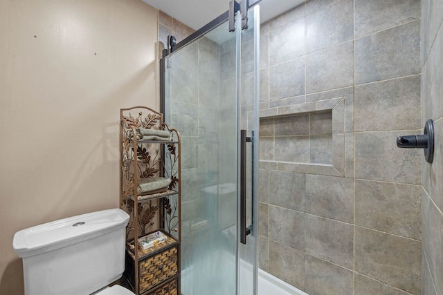 21 Regis Rd, Laconia, NH 03246 - bathroom with a stall shower and toilet