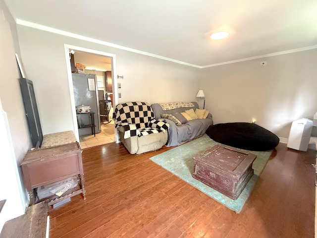 16 Townhouse Rd, Allenstown, NH 03275 - living area featuring wood finished floors and crown molding