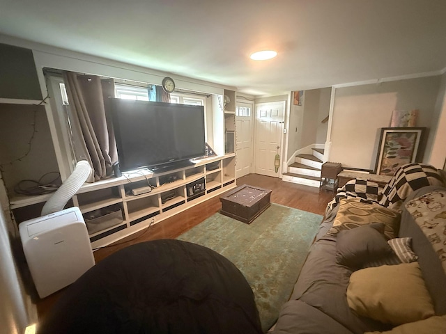 16 Townhouse Rd, Allenstown, NH 03275 - living room with wood finished floors and stairs