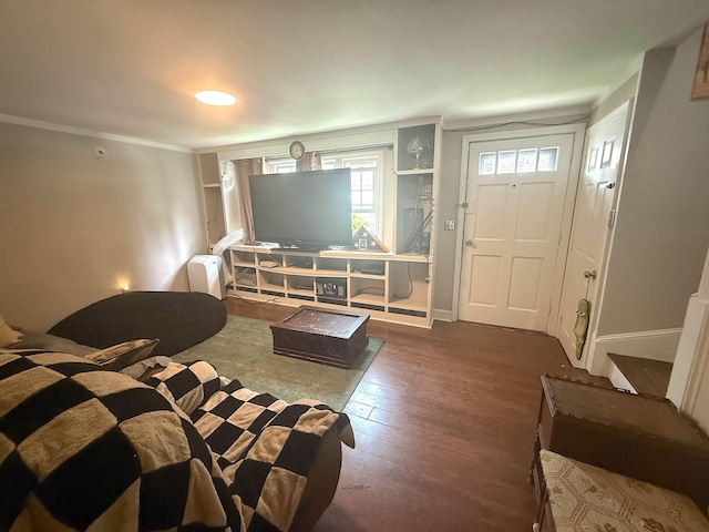 16 Townhouse Rd, Allenstown, NH 03275 - living area with wood finished floors and ornamental molding