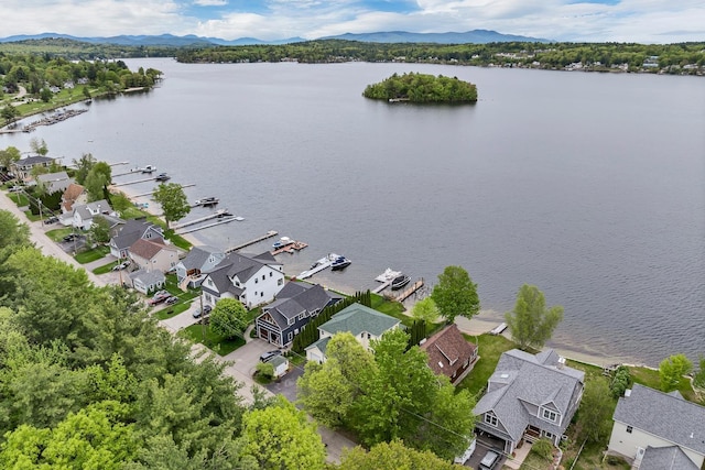 90 Paugus Park Rd, Laconia, NH 03246 - aerial perspective of suburban area with a water and mountain view