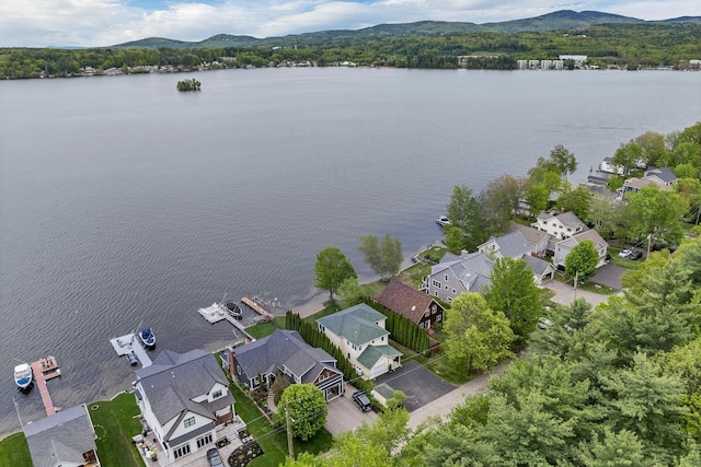 90 Paugus Park Rd, Laconia, NH 03246 - aerial view of residential area featuring a water and mountain view