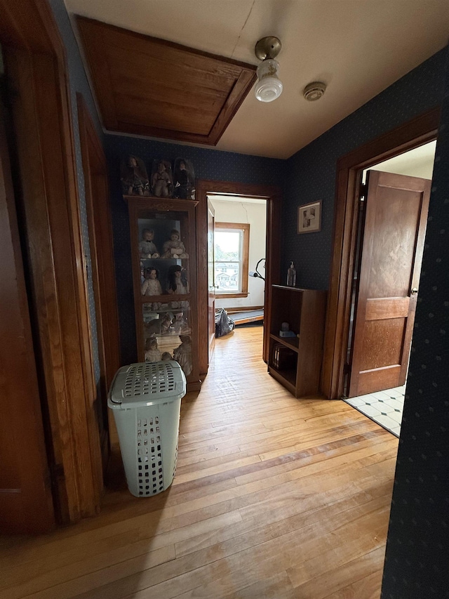 119 N Main St, Rutland City, VT 05701 - hall featuring wood finished floors