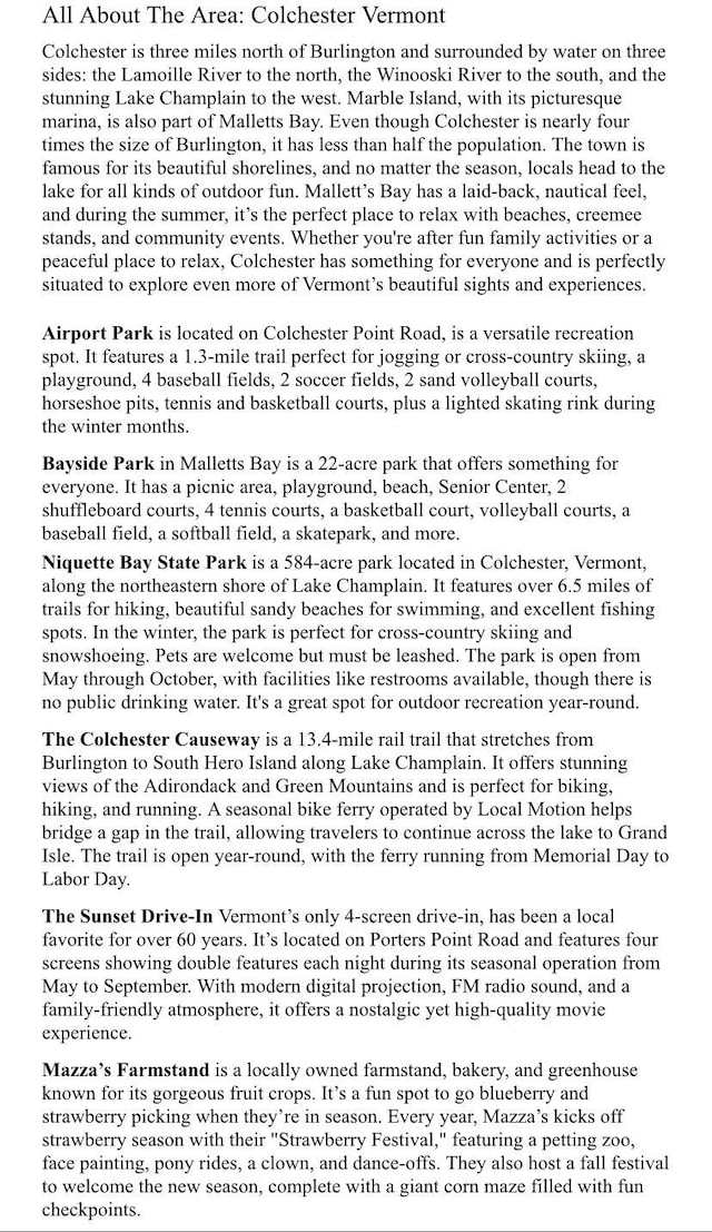647A Church Rd, Colchester, VT 05446 - view of miscellaneous document