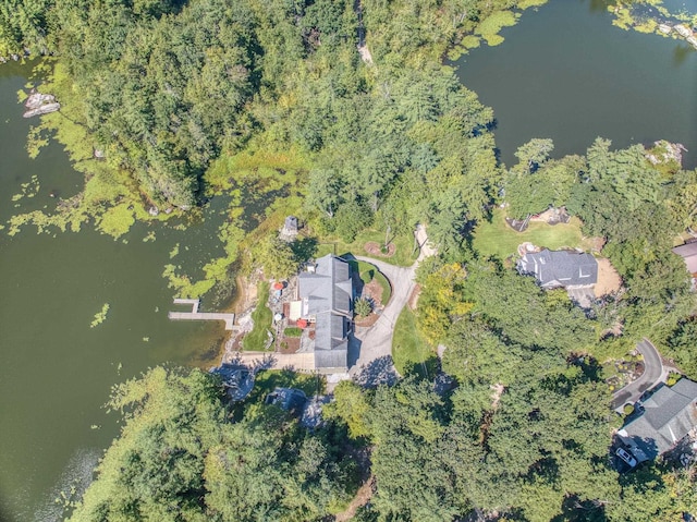 11 Clark Island Rd, Amherst, NH 03031 - aerial overview of property's location with a nearby body of water and a forest