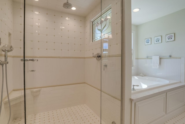 11 Clark Island Rd, Amherst, NH 03031 - bathroom featuring a stall shower and a bath