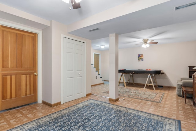 37 Thorndike Rd, Weare, NH 03281 - playroom with a ceiling fan and baseboards