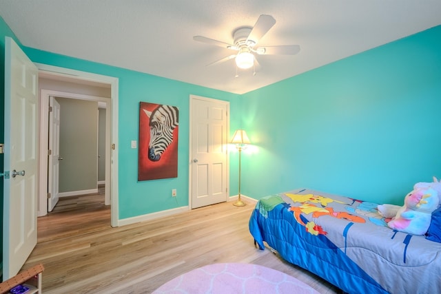 12 Emerald Cir, Goffstown, NH 03045 - bedroom featuring light wood-type flooring, baseboards, and ceiling fan