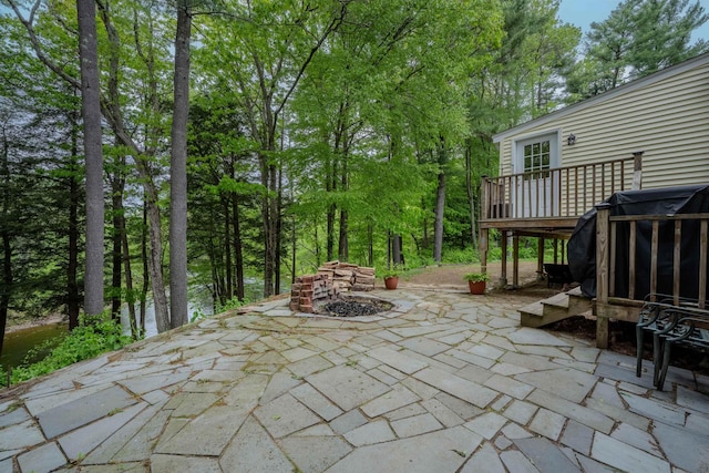 12 Emerald Cir, Goffstown, NH 03045 - view of patio with a wooden deck