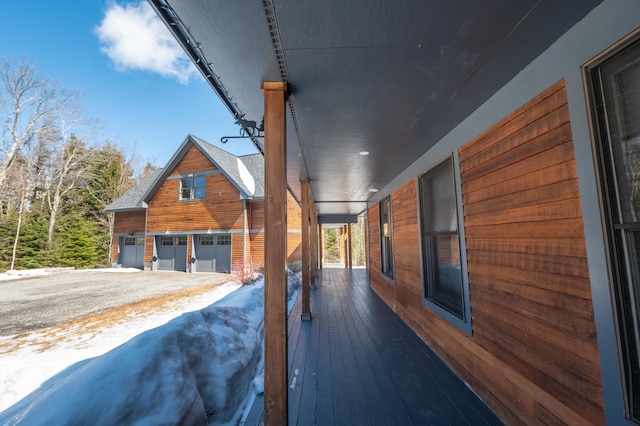 15 Spring Hill Rd, Dover, VT 05356 - wooden terrace with an attached garage
