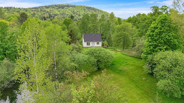 312 Browns Trce, Jericho, VT 05465 - aerial view of property and surrounding area with a forest