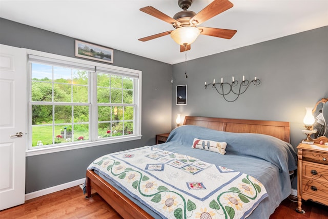 312 Browns Trce, Jericho, VT 05465 - bedroom featuring wood finished floors, baseboards, and a ceiling fan