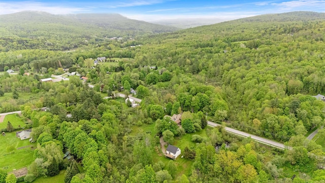 312 Browns Trce, Jericho, VT 05465 - aerial view of a heavily wooded area and a mountainous background
