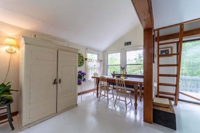 26 Don Gerry Rd, Bristol, NH 03222 - dining area with vaulted ceiling and light flooring