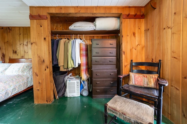 26 Don Gerry Rd, Bristol, NH 03222 - bedroom featuring wooden walls, wood-type flooring, and wood ceiling